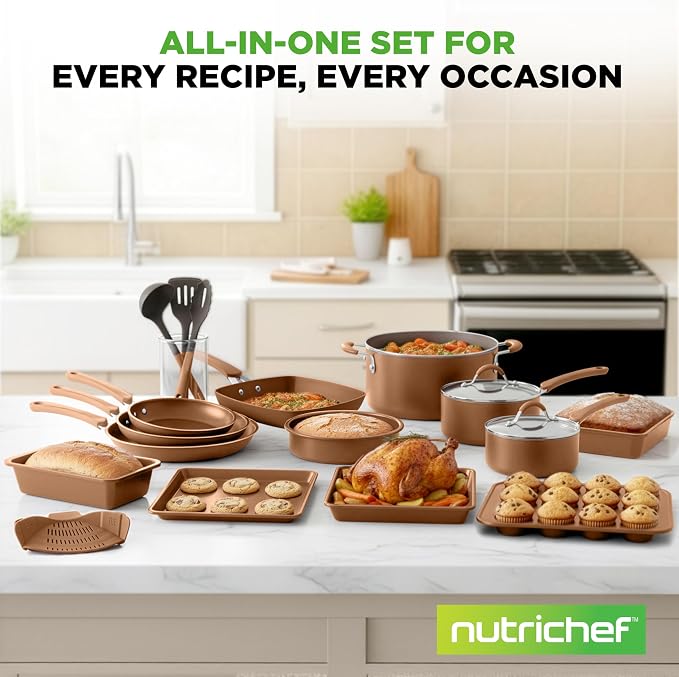 NutriChef 20-Piece Pots and Pans Set Non Stick – Induction Cookware Set - Image 7