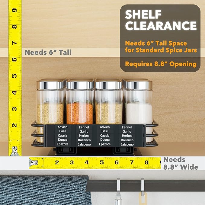 SpaceAid Pull Out Spice Rack Organizer - Image 4