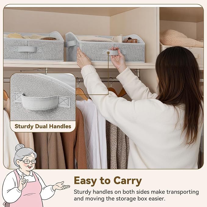 GRANNY SAYS Closet Organizer Bins, Trapezoid Storage Bin, Storage Baskets - Image 5