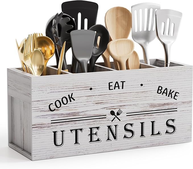 ZUJJAFY Utensil Holder for Kitchen Counter, Large Kitchen Utensil Holder for by ZUJJAFY
