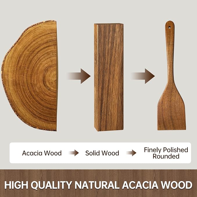 Wooden Utensil Set 12 PCS - Image 2