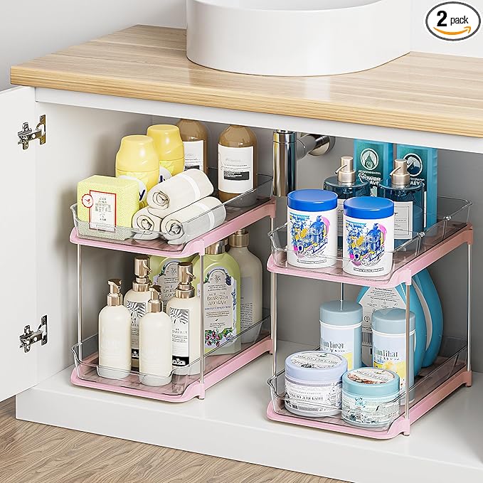 Delamu 2-Tier Multi-Purpose Bathroom Under Sink Organizers and Storage by DELAMU