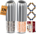 CIRCLE JOY Gravity Electric Salt and Pepper Grinder Set, Battery Powered by CIRCLEJOY