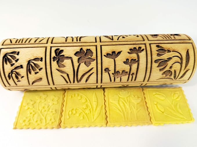 SPRING FLOWERS Embossing Rolling Pin - Image 7