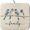 Home Blue Bird Family Dish Drying Mat by Anyako