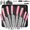 FULLHI 15pcs Japanese Knife Set by ExpertForPortableAndButcherKnifeSet
