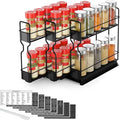 SpaceAid Pull Out Spice Rack Organizer, Heavy Duty Slide Out Seasoning Kitchen by SpaceAid