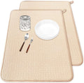 2 Pcs XXL Dish Drying Mats, Absorbent Microfiber Drainer Mat, Large Size 24×17" by Meirrnyyu