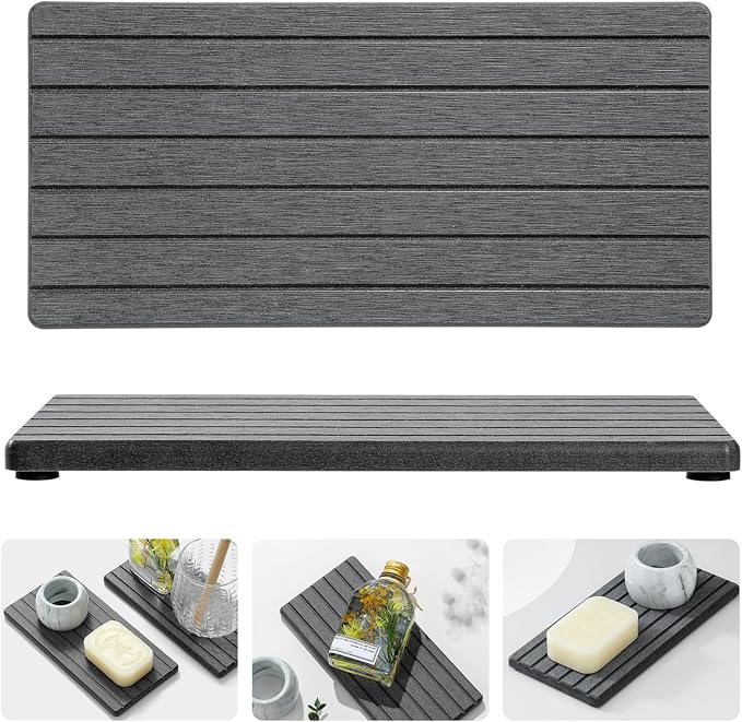 Razborci 2PCS Diatomite Water Absorbing Stone Drying Tray Mat by Razborci