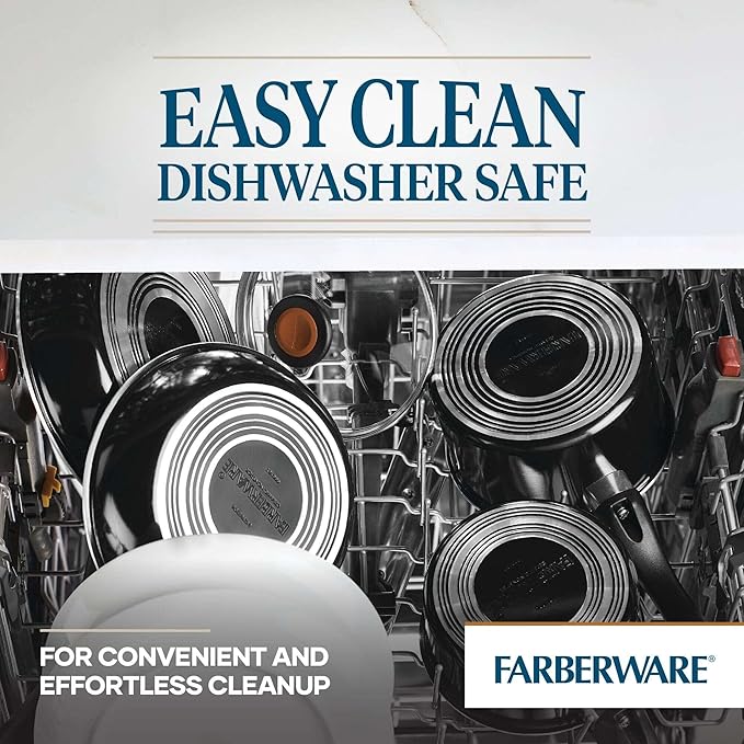 Farberware 10365 Glide Dishwasher Safe Nonstick Cookware Set / Pots and Pans Set - Image 3