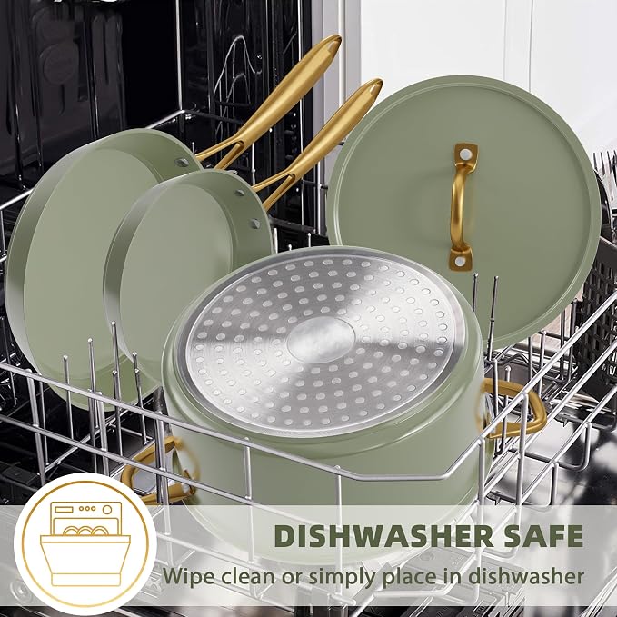VONIKI Ceramic Cookware Set - Image 8