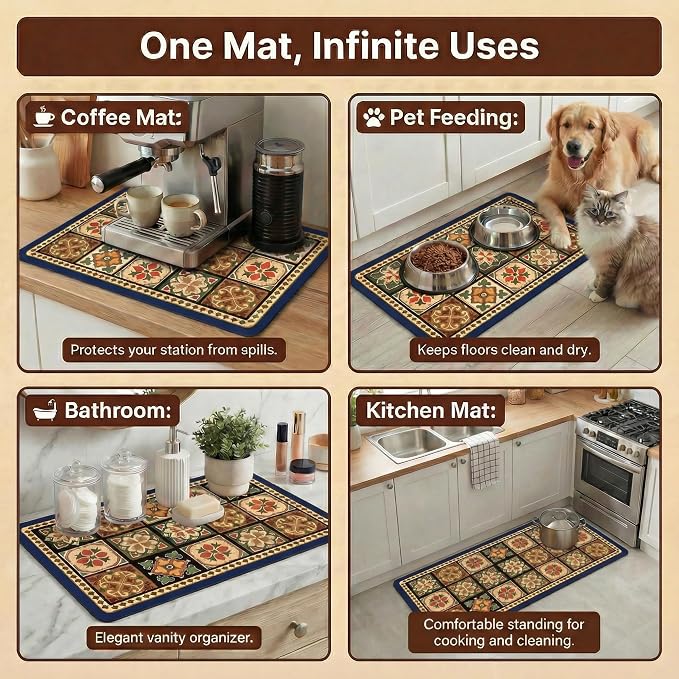 Boho Dish Drying Mat for Kitchen Counter - Image 6