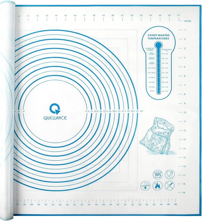 Silicone Baking Mat with Measurements, Pastry Mat by WelcometoQuellance