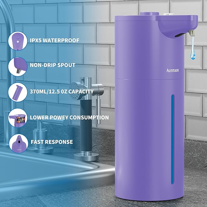 Aunmaon Automatic Soap Dispenser Touchless, Hands-Free, Long Battery Life - Image 4