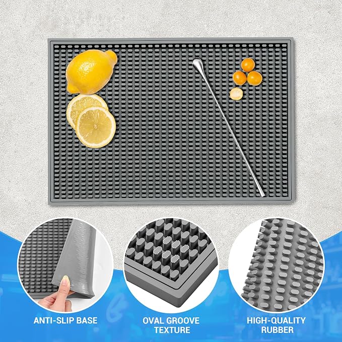 ZJWZLG Bar Mat - Premium 18"X12" Rubber Bar Mats - Image 3