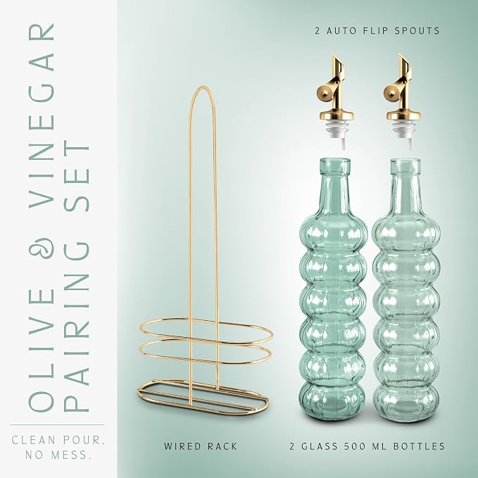 COOK WITH COLOR Glass Olive Oil Bottle Dispenser - Image 3