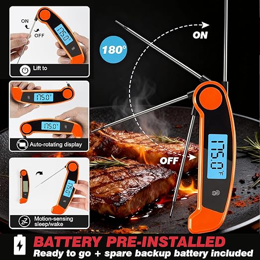 Meat Thermometer Digital Waterproof Instant Read Thermometer - Image 3