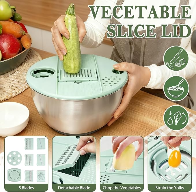 Unokit Stainless Steel Salad Spinner - Image 5