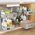 2 Packs 17IN Depth Under Sink Organizer, 2-Tier Pull Out Cabinet Organizer by UnderSinkOrganizer