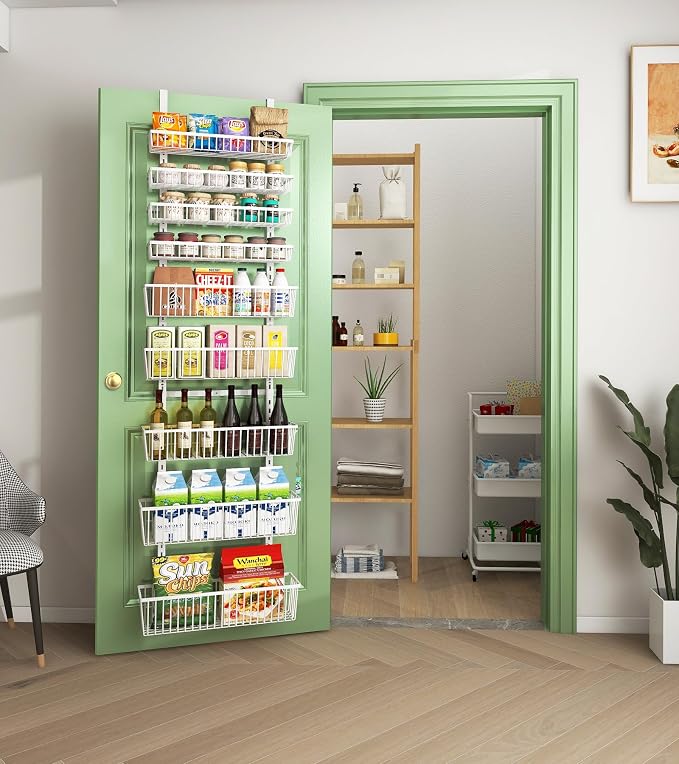 Mefirt White 9-Tier Over The Door Pantry Organizer, Pantry Organization and - Image 9