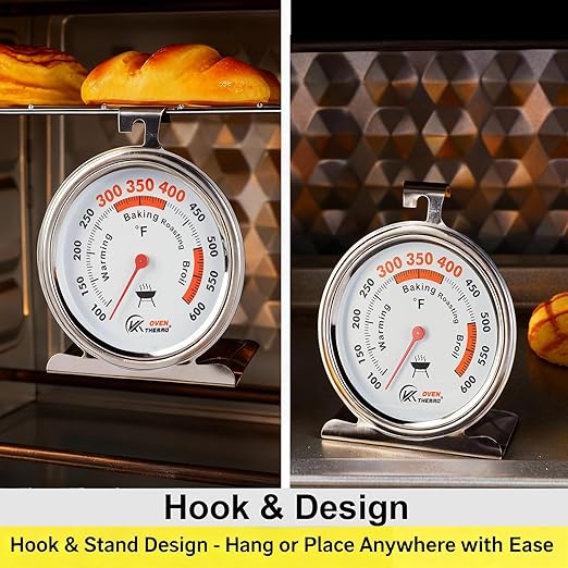 2.64" Oven Thermometer 100-600°F Kitchen Cooking Thermometer Instant Read - Image 3