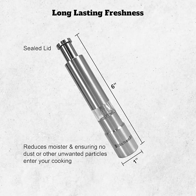 Modern Thumb Click Salt and Pepper Grinder - Image 8