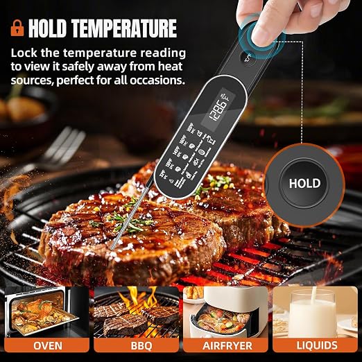 3X Faster 0.5s Instant Read Meat Thermometer, 2025 Rechargeable ±0.5℉ NIST - Image 6