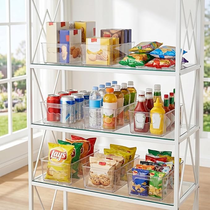 Vtopmart 8pcs Clear Organizers and Storage Bins, Plastic Storage Containers - Image 7