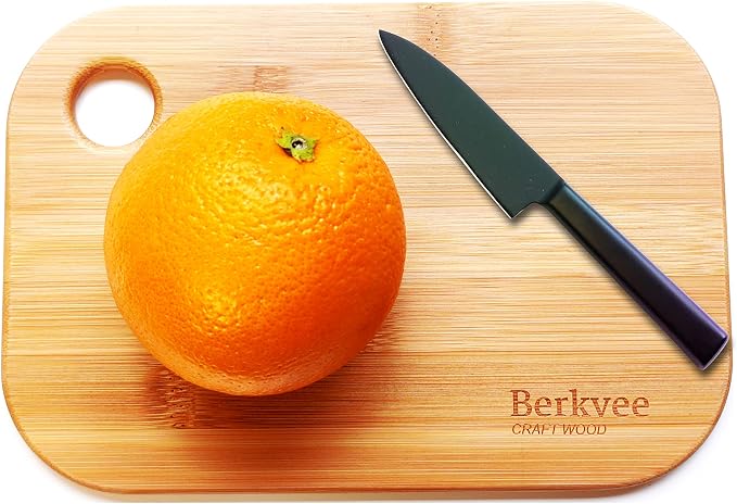 2 PCs Berkvee Small FSC-CERTIFIED Bamboo Wood Cutting Board Set – Mini by Berkvee