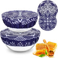 2 Large Reusable Beeswax Bowl Covers by Revahope