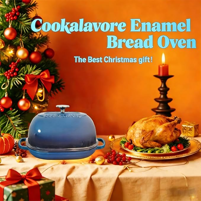 Cast Iron Bread Oven, 6 QT Bread Oven, Thick Enameled Loaf Pan - Image 4
