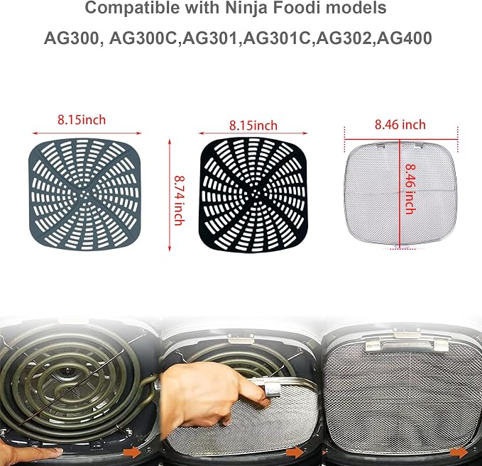 Replacement Stainless Steel Splatter Shield and Reusable Silicone Liner Set - Image 2