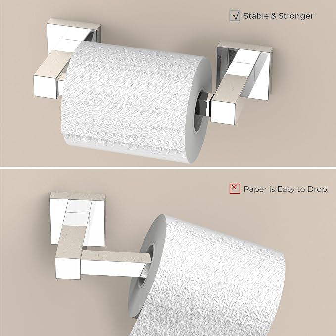 FORIOUS Toilet Paper Holder Wall Mount and Hand Towel Ring Set, SUS 304 - Image 5