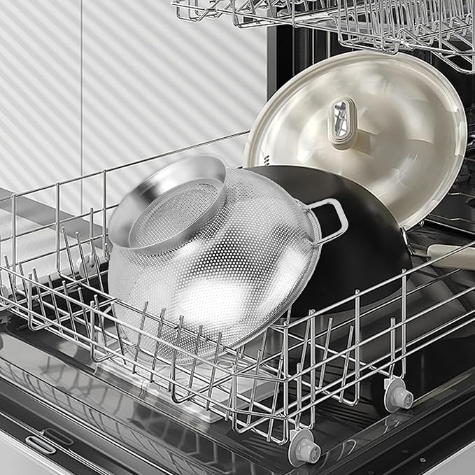 304 Stainless Steel Colander, Micro-Perforated 3-Quart Strainer - Image 6