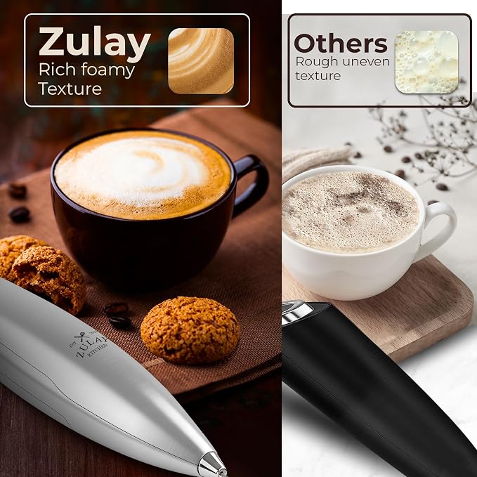 Zulay Kitchen Patented Tornado Triple Whisk Milk Frother - Image 6