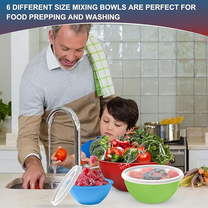Greentainer Plastic Mixing Bowls - Image 6