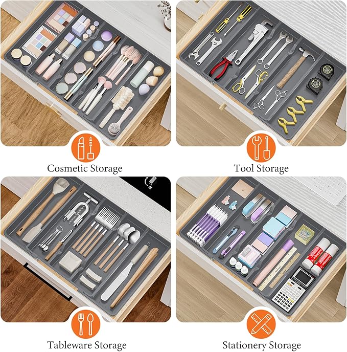 Silverware Organizer, Expandable Utensil Drawer Organizer - Image 7