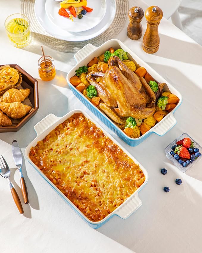 MALACASA 4.4 QT Baking Dish, 9x13 Large Casserole Dish - Image 7