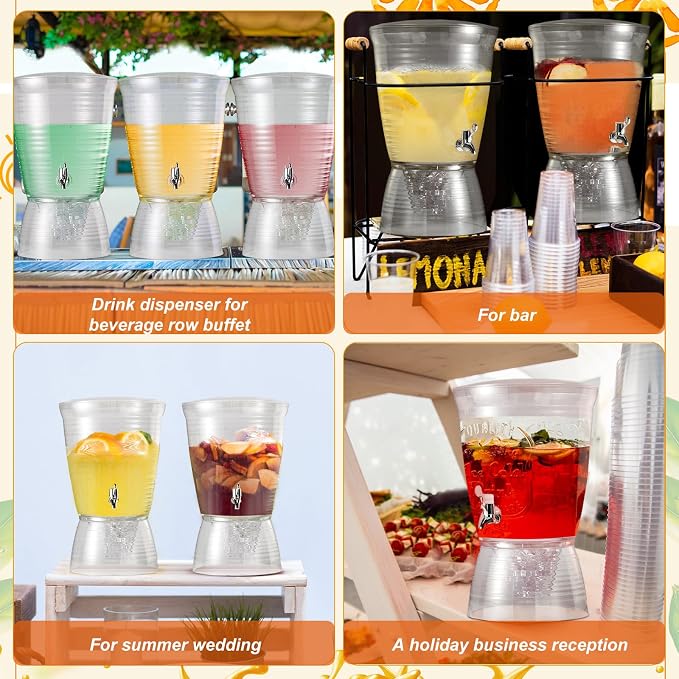 Tioncy 4 Pcs Acrylic Beverage Dispenser - Image 4