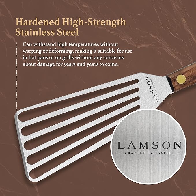 Lamson Metal Spatula Slotted Turner - Image 3