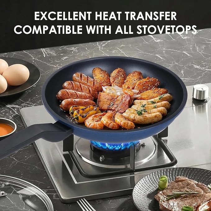 Nonstick Frying Pan Skillet, 12 Inch Frying Pan Skillet, Egg pans, Omelette Pan - Image 6