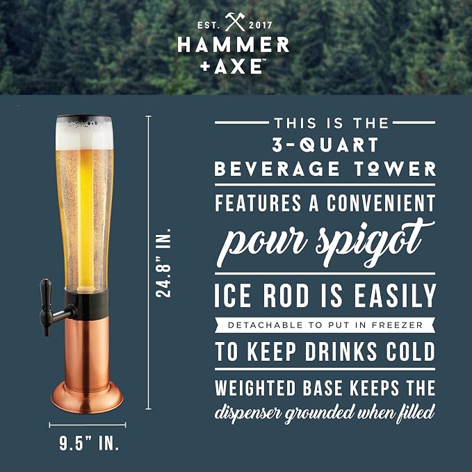Hammer + Axe Beverage Dispenser – 88 oz Party Drink Dispenser - Image 7