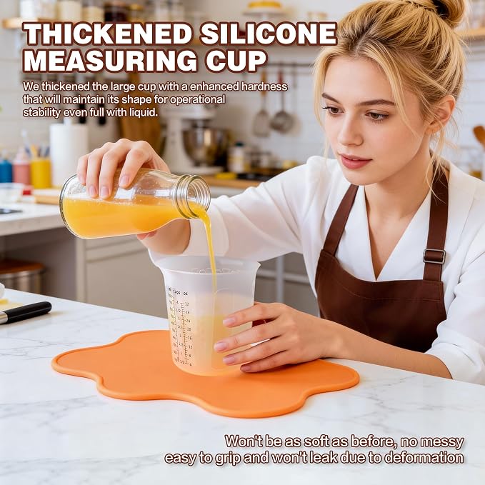 Silicone Measuring Cups 4-Pack Set, Reusable Silicone Cup - Image 3
