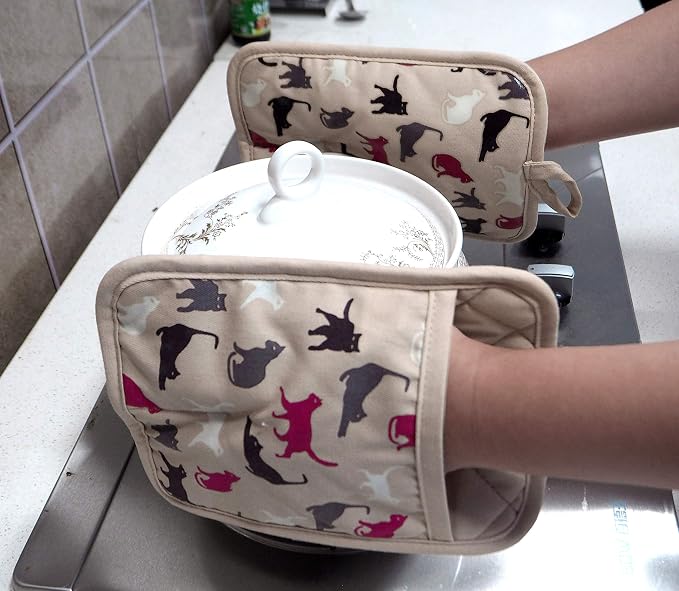 Pot Holders Set of 2 Heat Resistant 480 ℉ Kitchen Non Slip Clear Silicone - Image 5