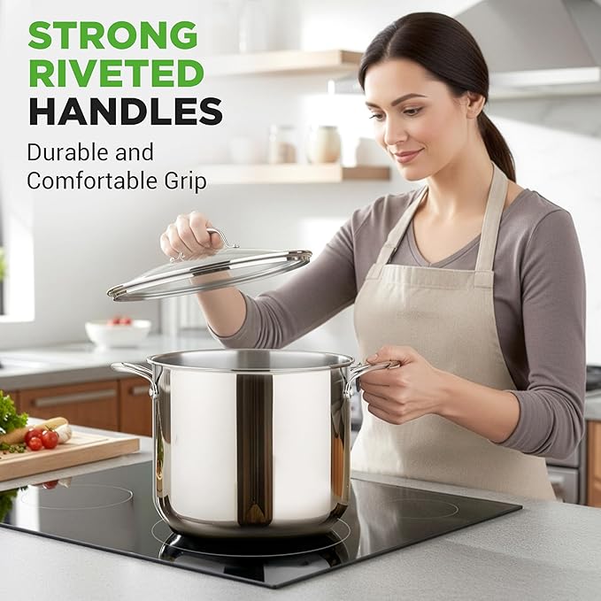 NutriChef 12-Quart Stainless Steel Stockpot – 18/8 Food Grade Heavy-Duty - Image 6