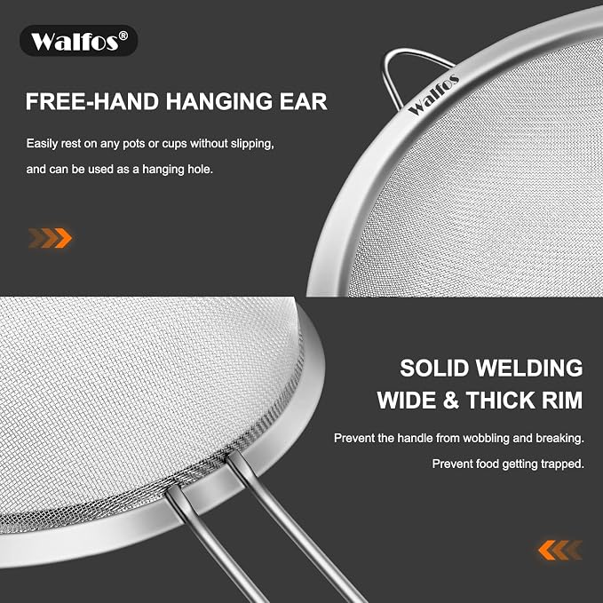 Walfos Small Fine Mesh Strainer - Image 8