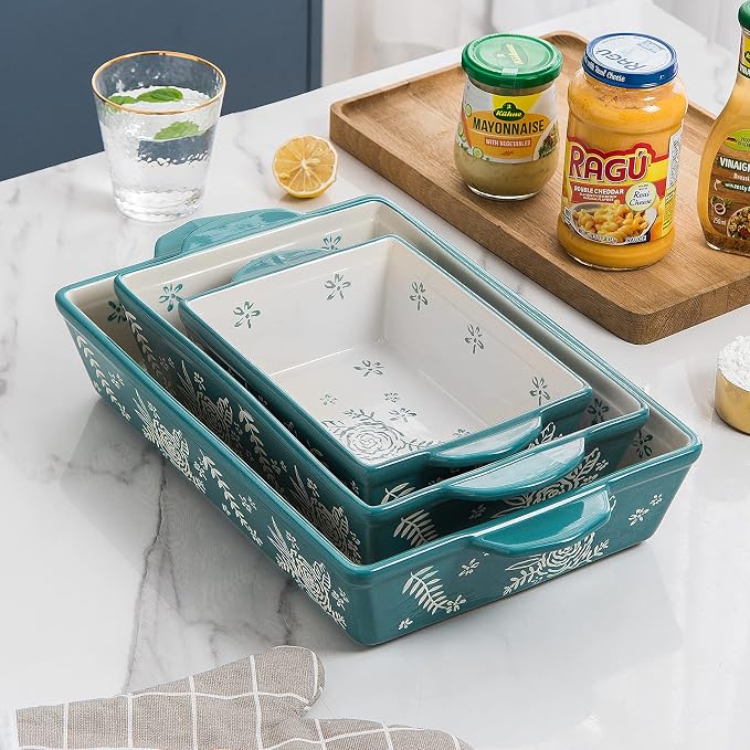 Wisenvoy Casserole Dishes For Oven Baking Dish Ceramic Casserole Dish Lasagna - Image 3