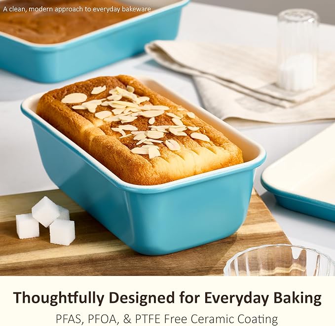 CAROTE 6-Piece Ceramic Baking Pans Set, Aluminized Steel Bakeware Sets - Image 3