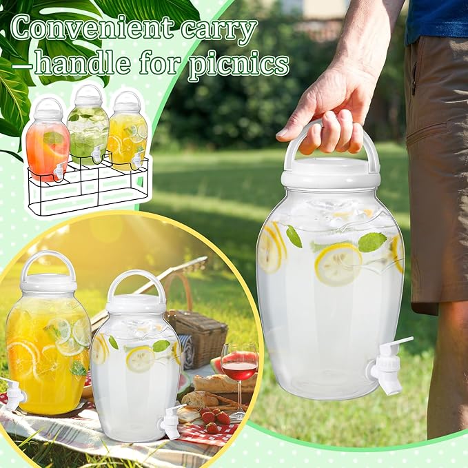 Tanlade 3 Pcs Plastic Drink Dispenser - Image 5