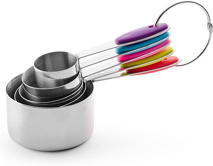 Bellemain Stainless Steel Measuring Cups Set of 5 – Nesting Metal Measuring Cups - Image 4